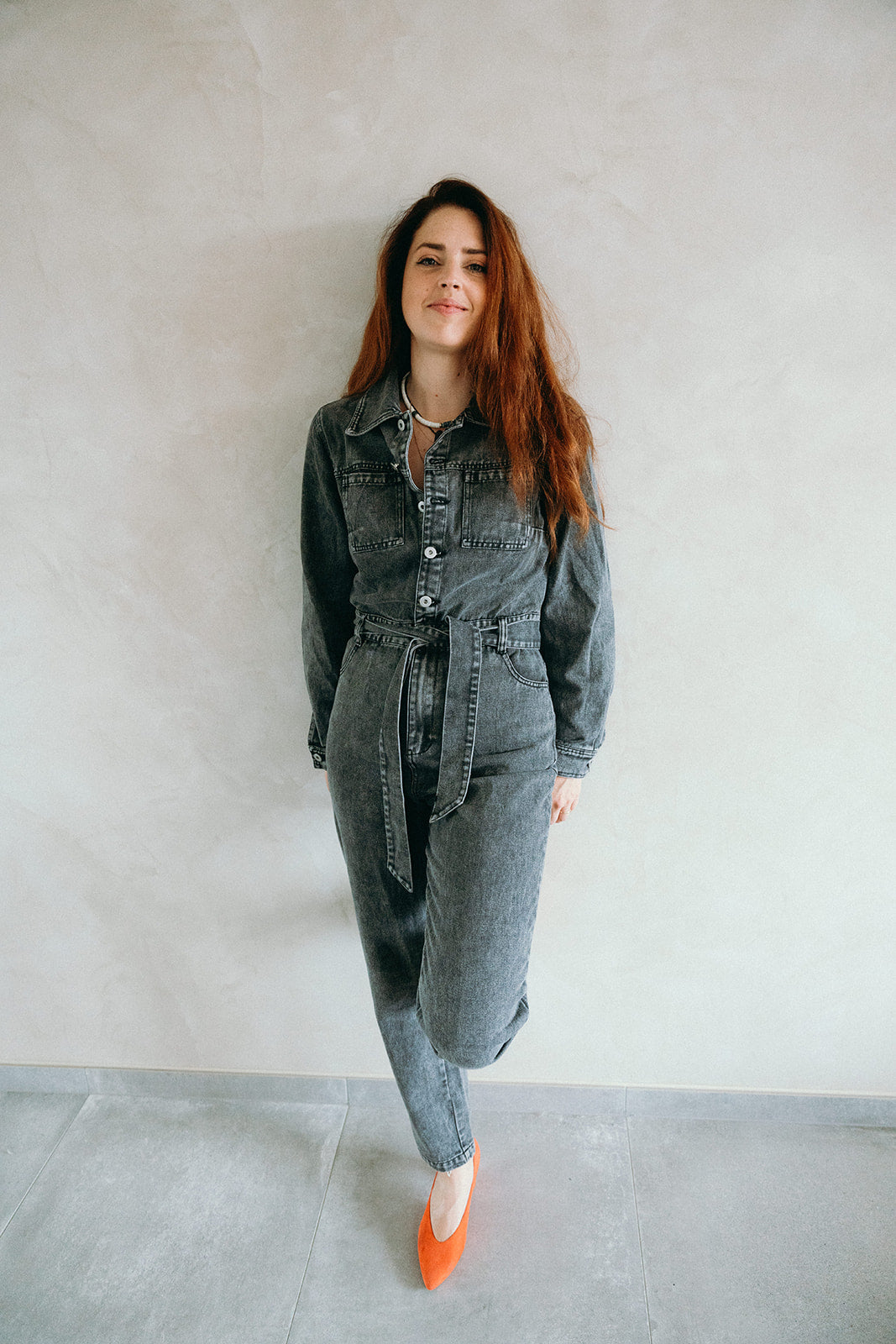 Jumpsuit - washed grey