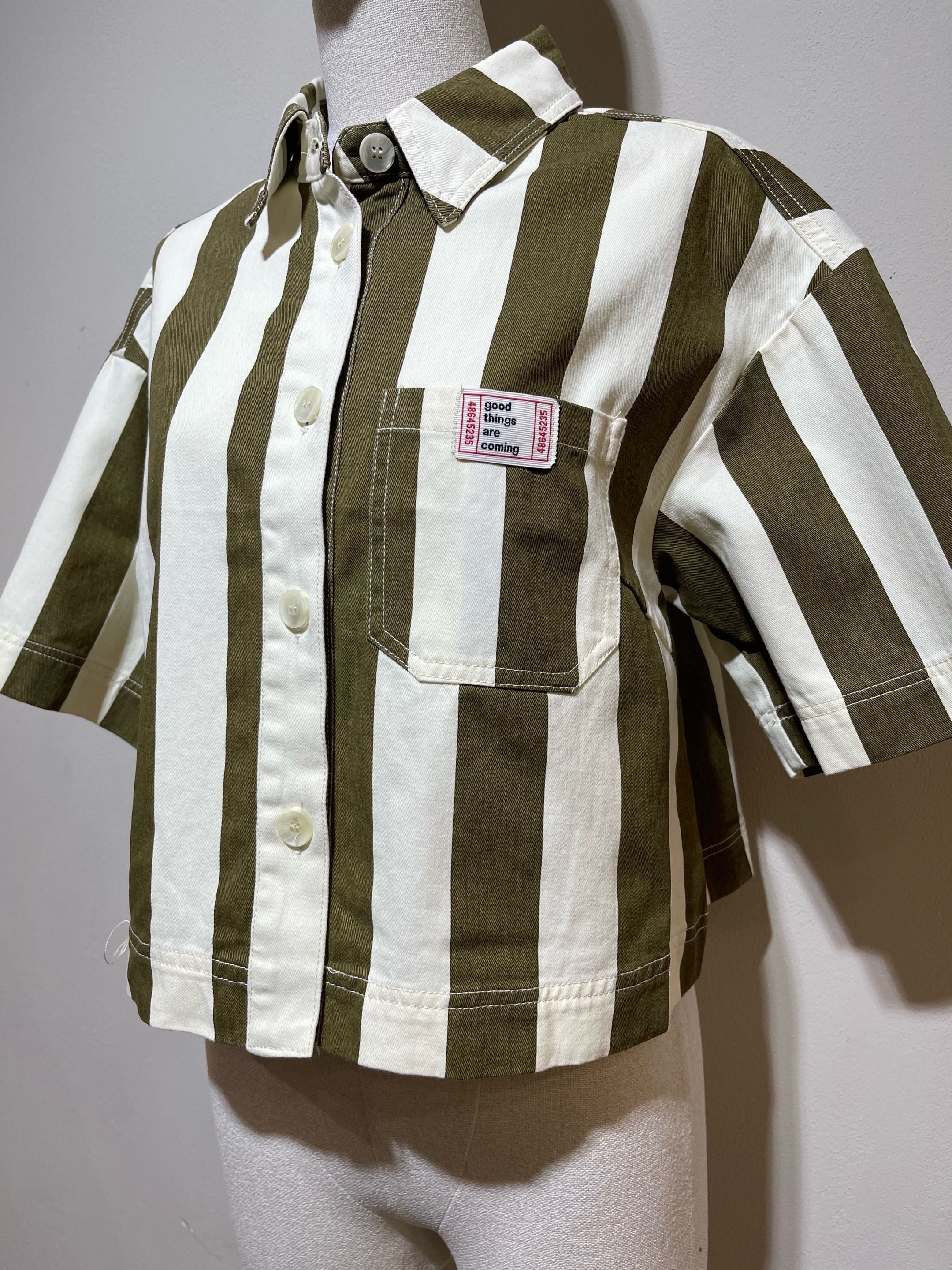 Shirt Kiki striped - green