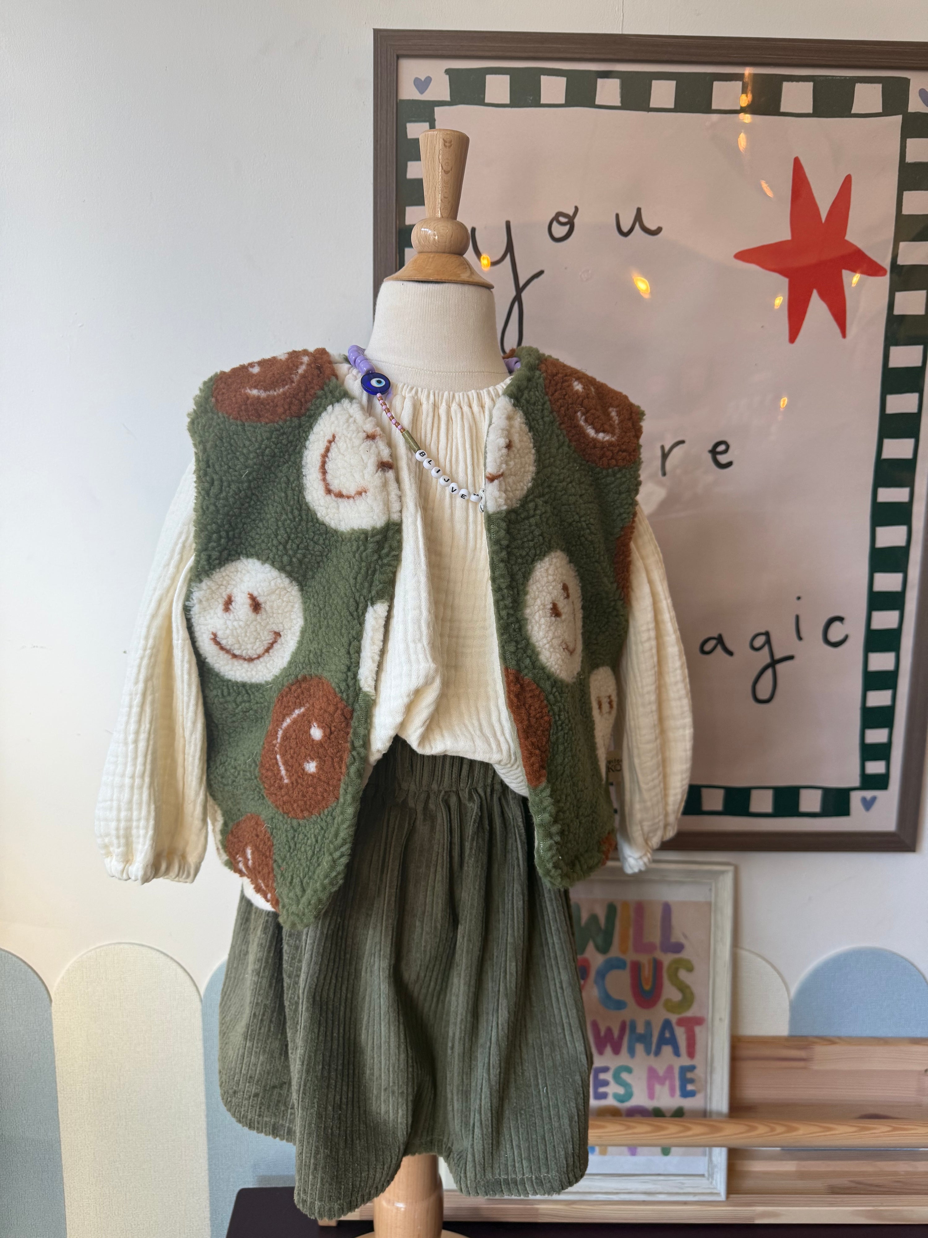 Gilet smiley - kaki padded