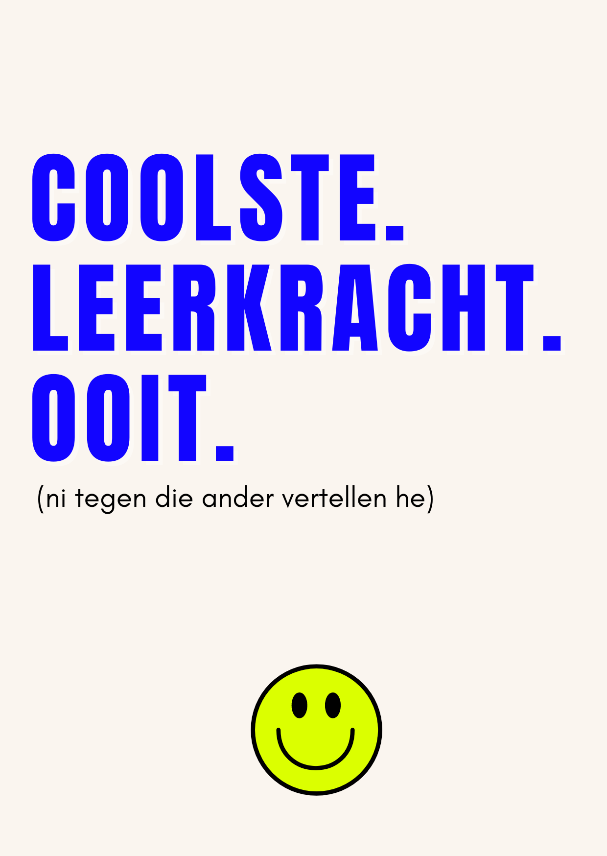 Wenskaart coolste leekracht ooit