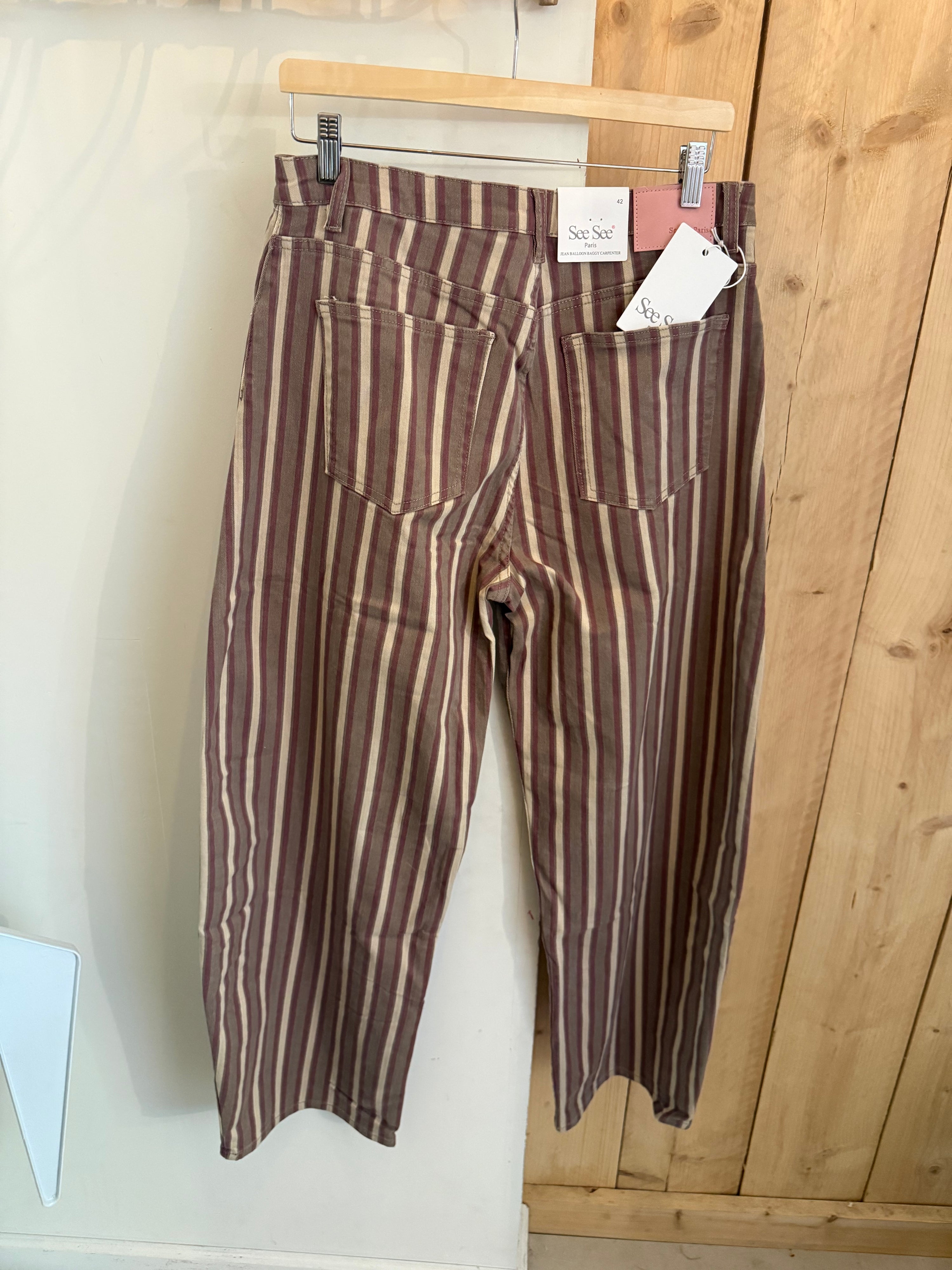 Barrel jeans - striped