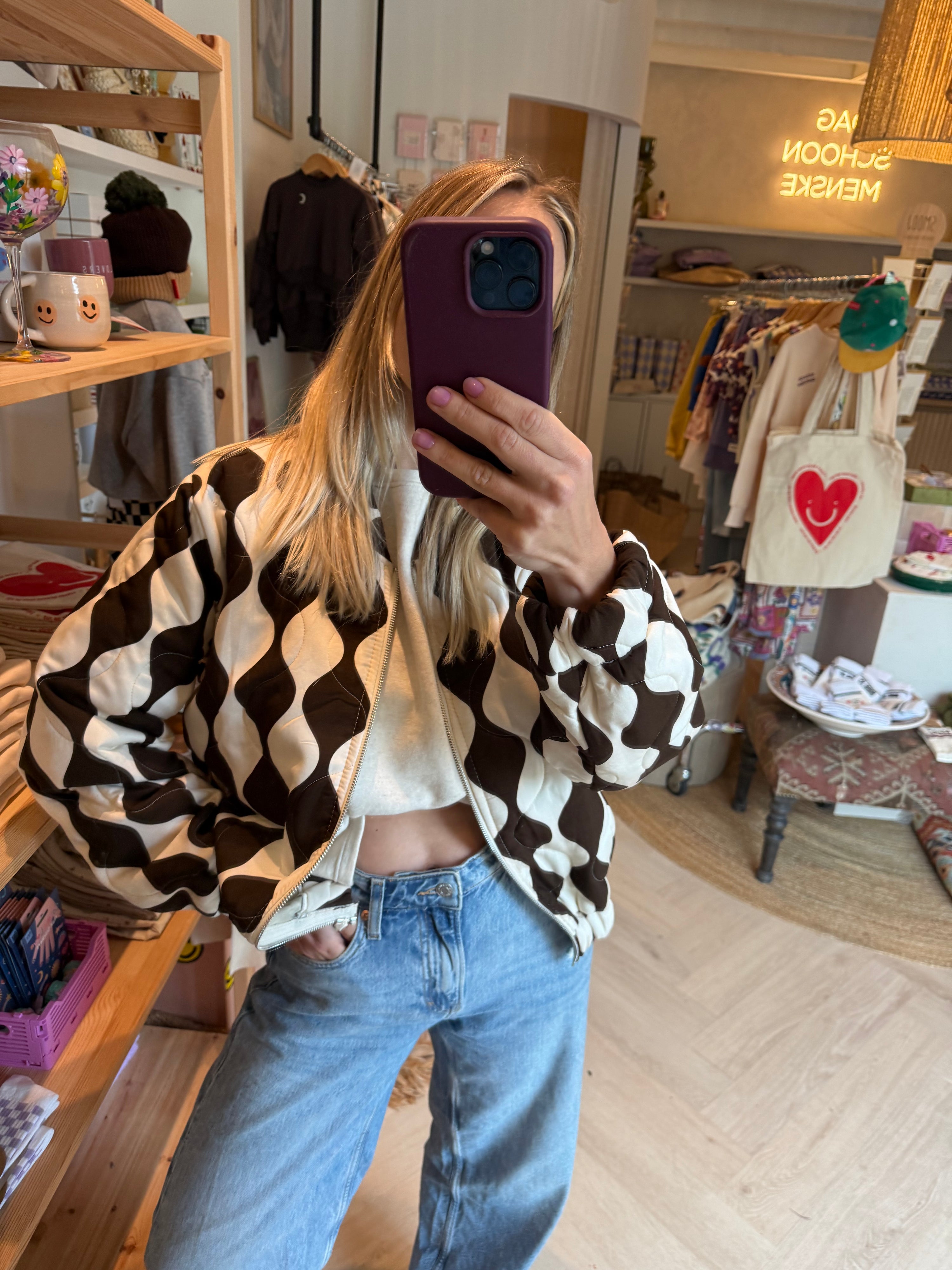 Padded jacket - brown