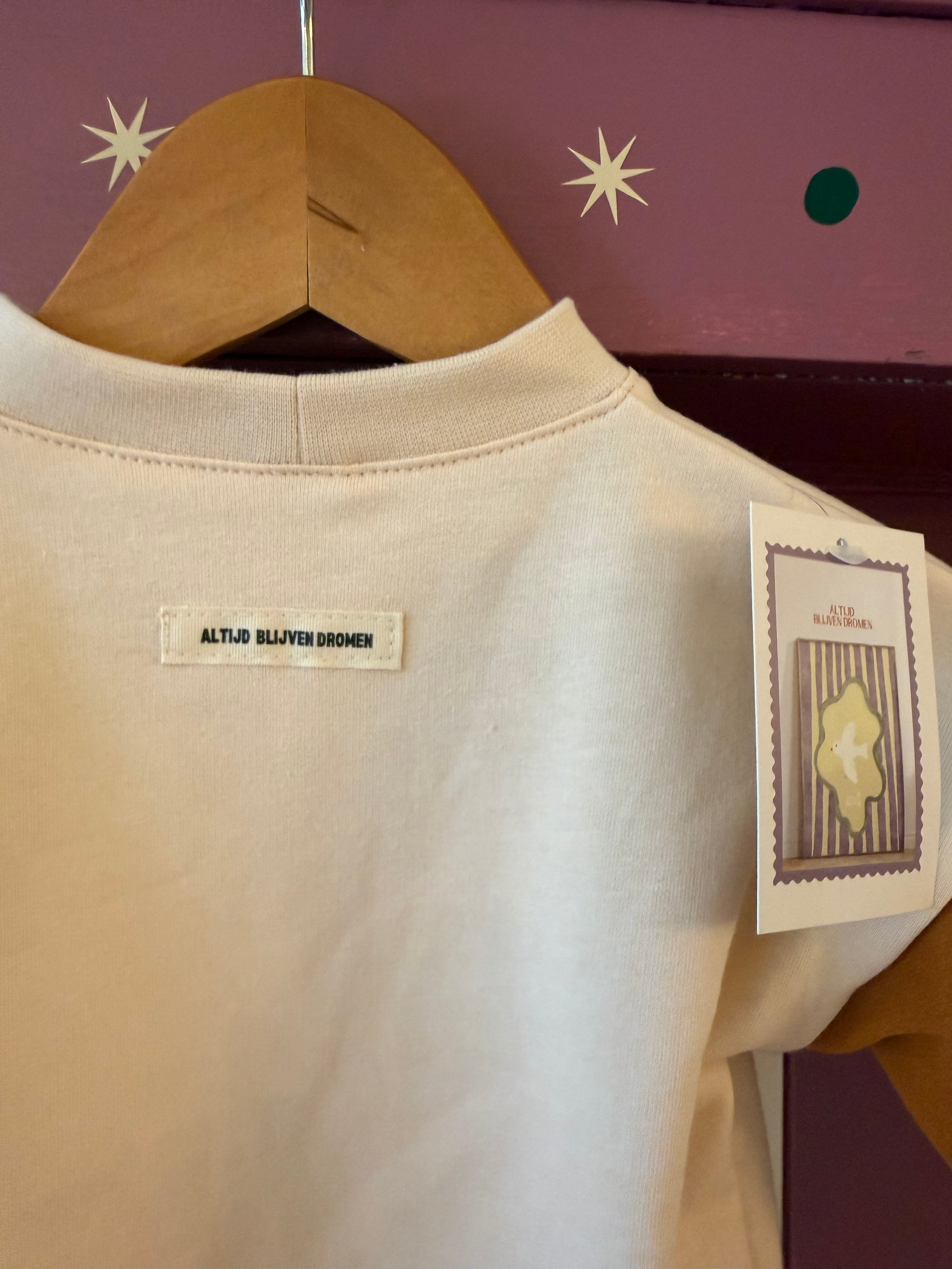 Sweaterromper - moon colorblock roze