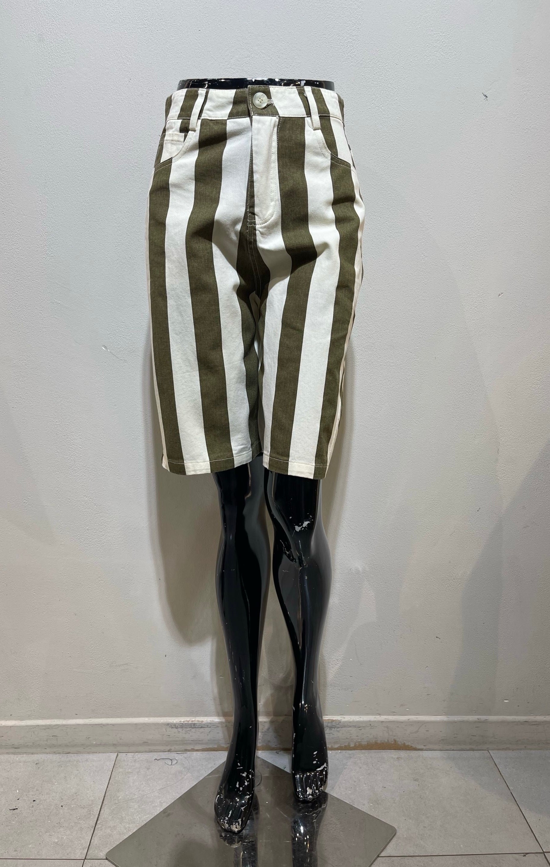 Short Kiki striped - green