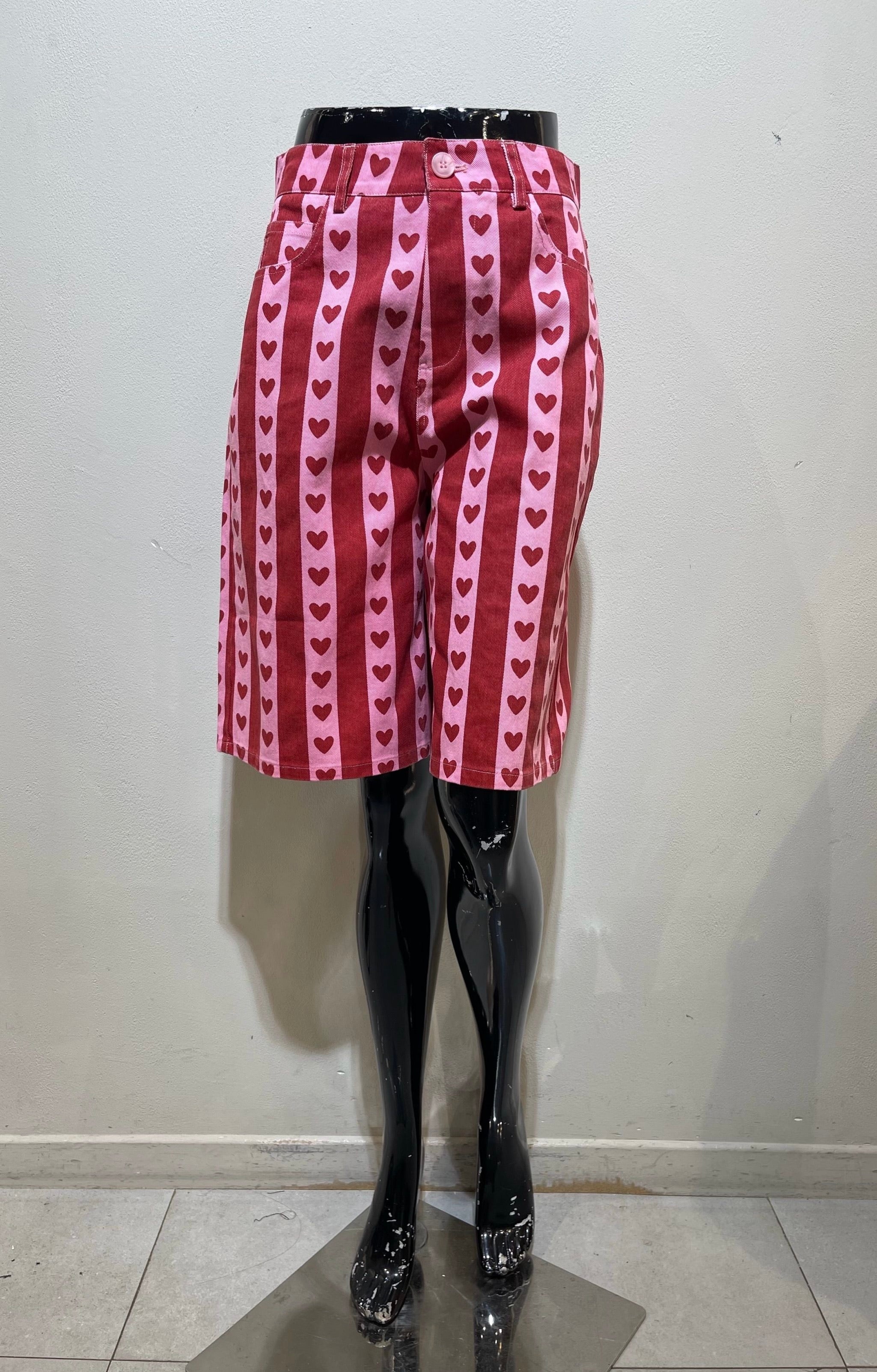 Short Kiki striped - hearts