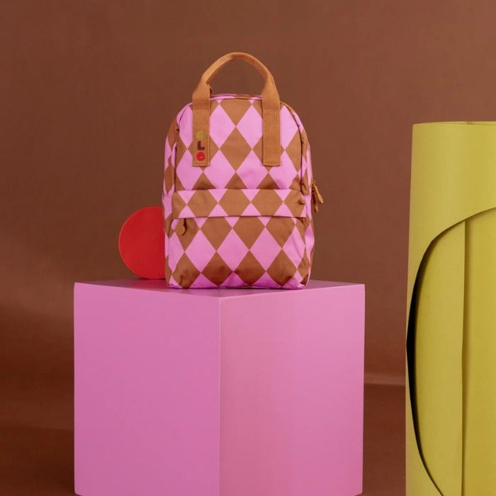 Backpack - pink checker
