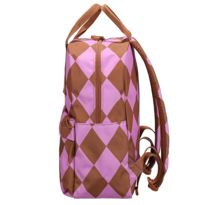 Backpack - pink checker