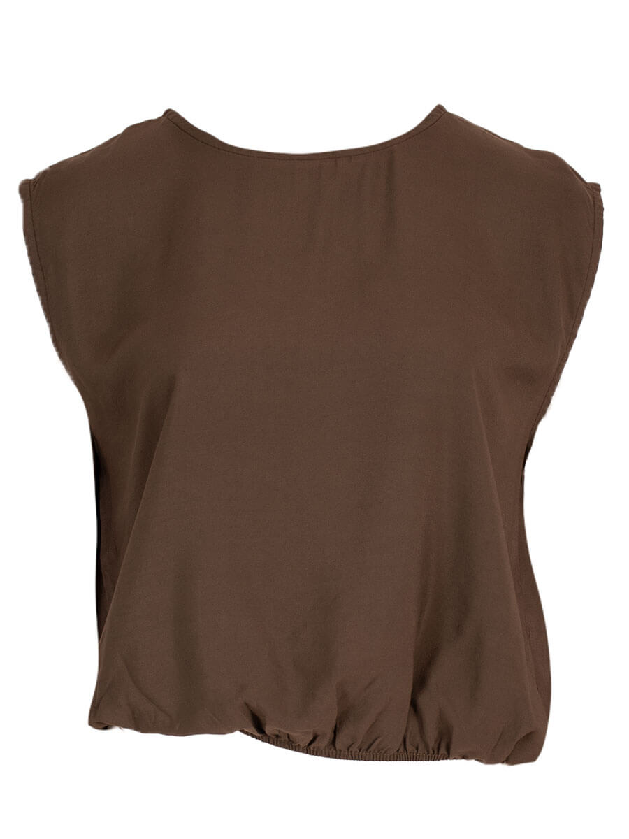 Top jeany - brown