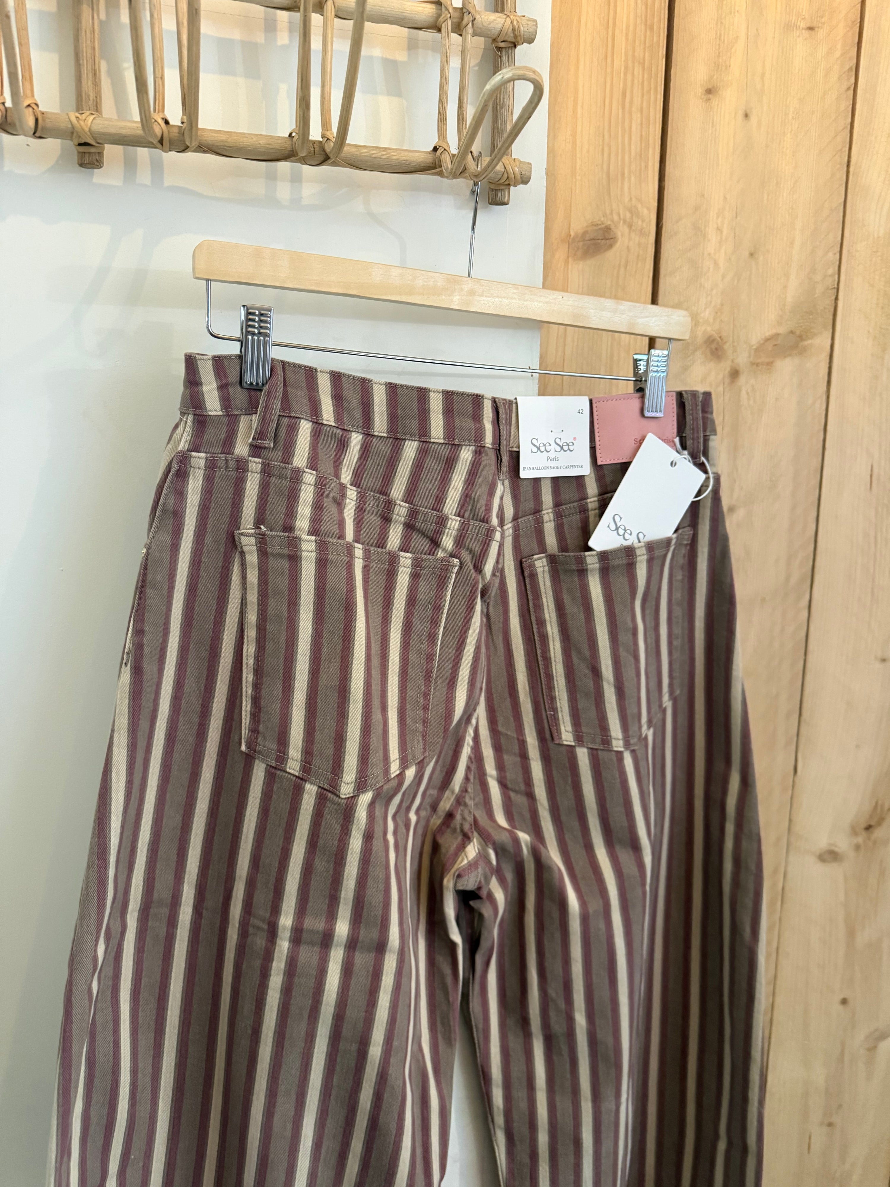 Barrel jeans - striped