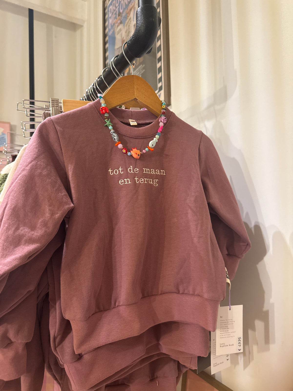 Sweater Mauve - tot aan de maan & terug