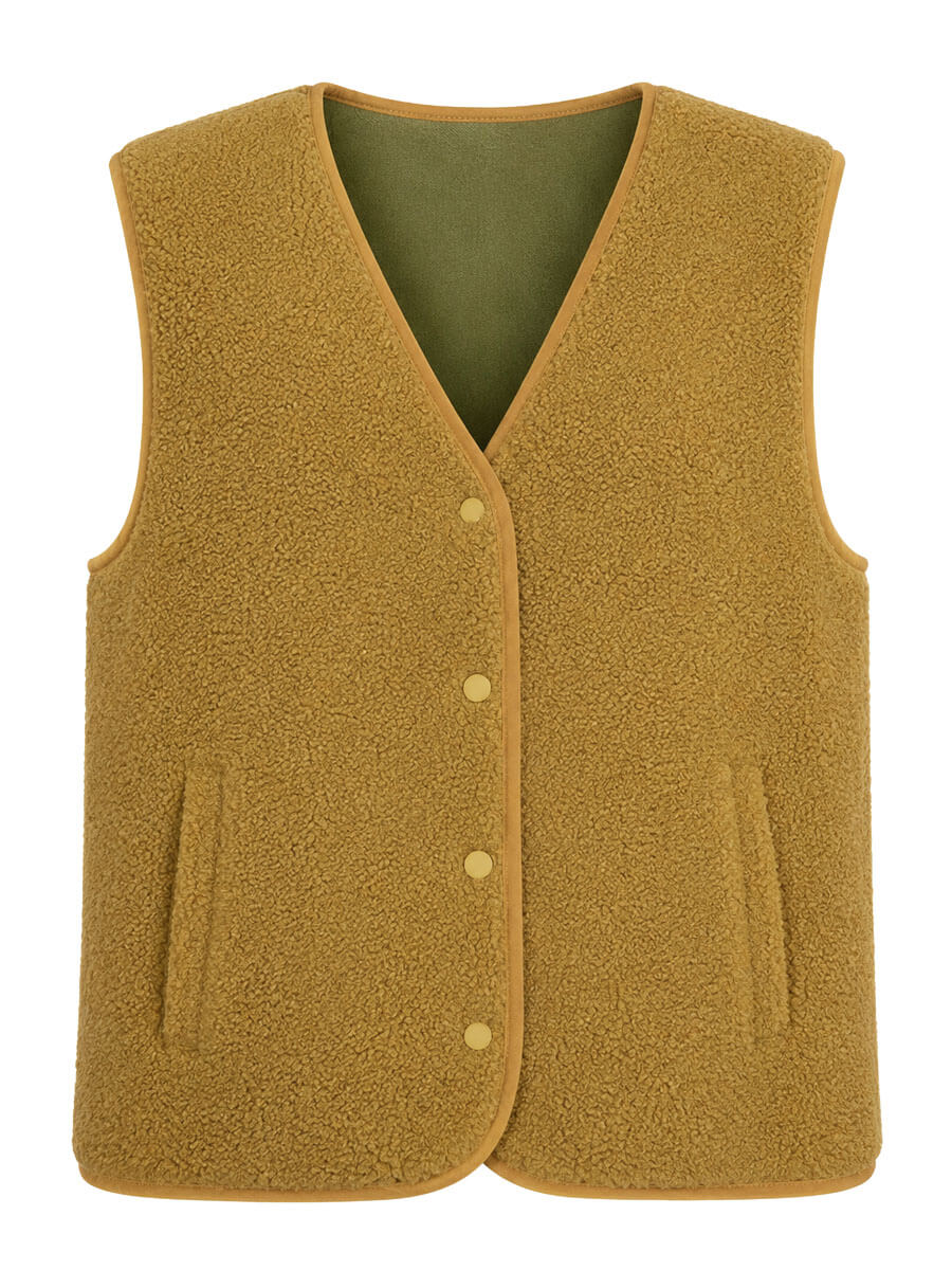 Gilet teddy - green