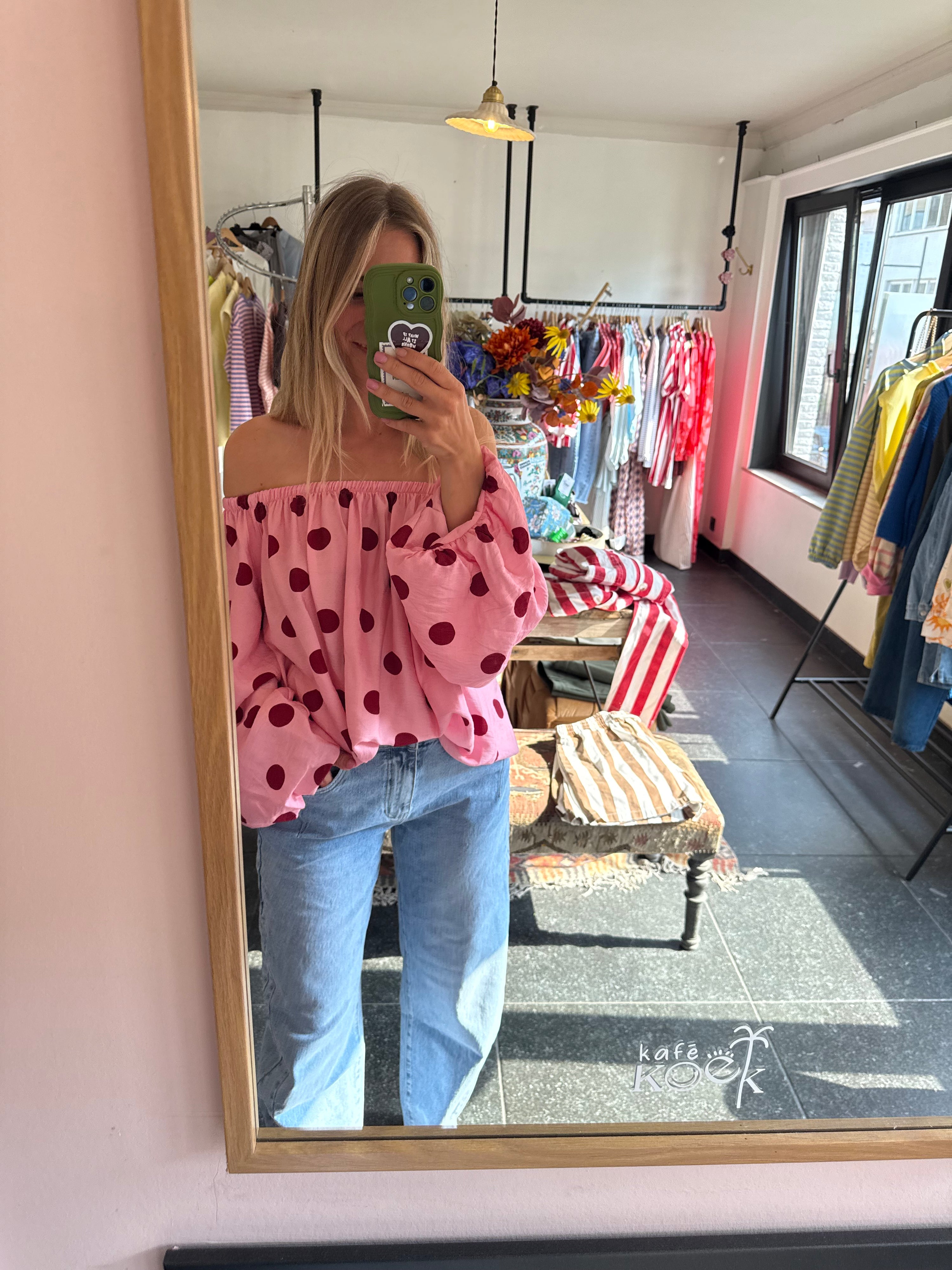 Top dottie pink