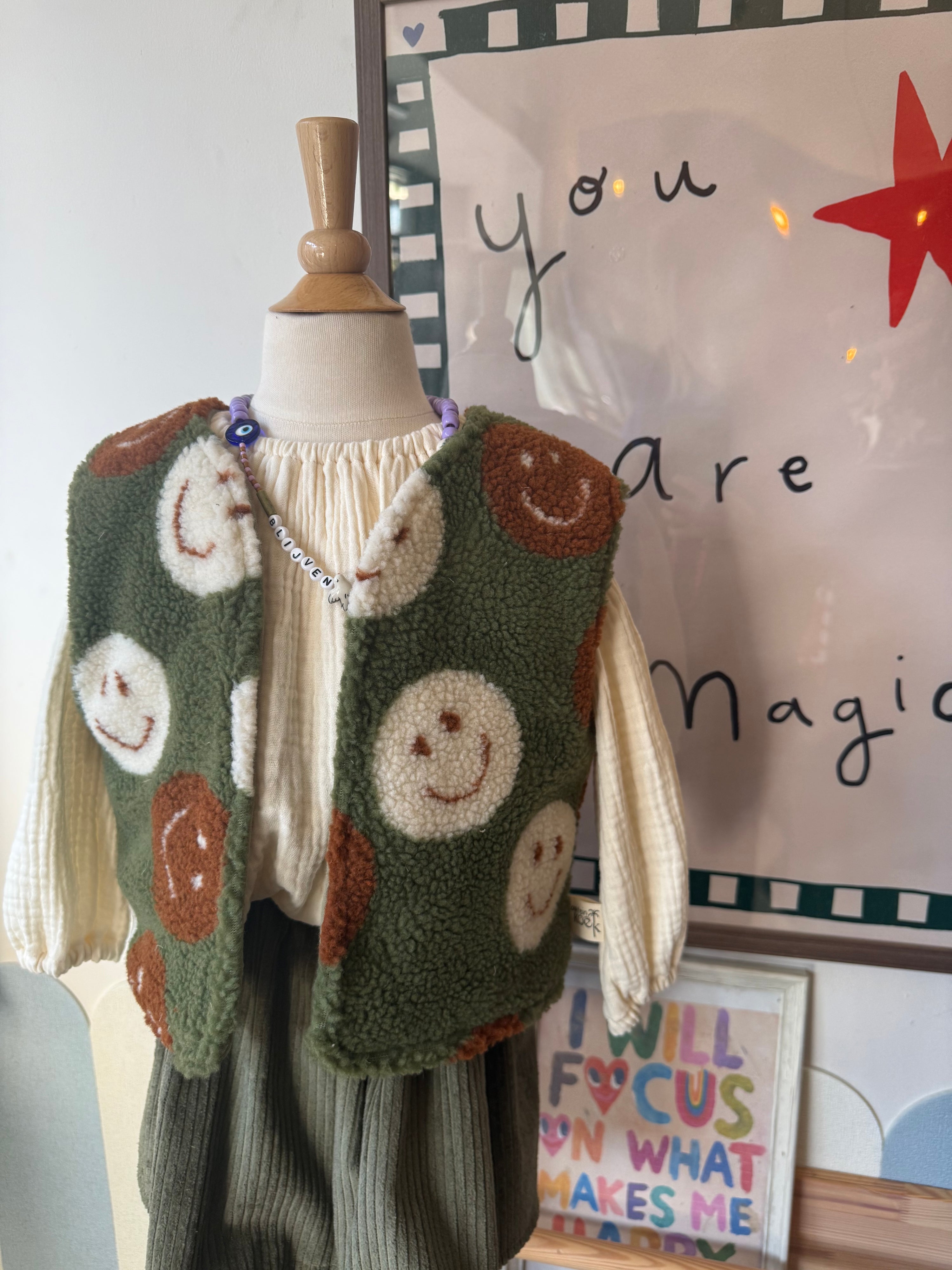 Gilet smiley - kaki padded