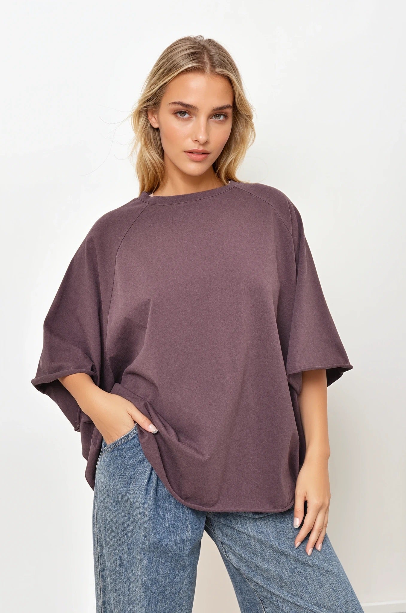 Oversized shirt Lili - brown