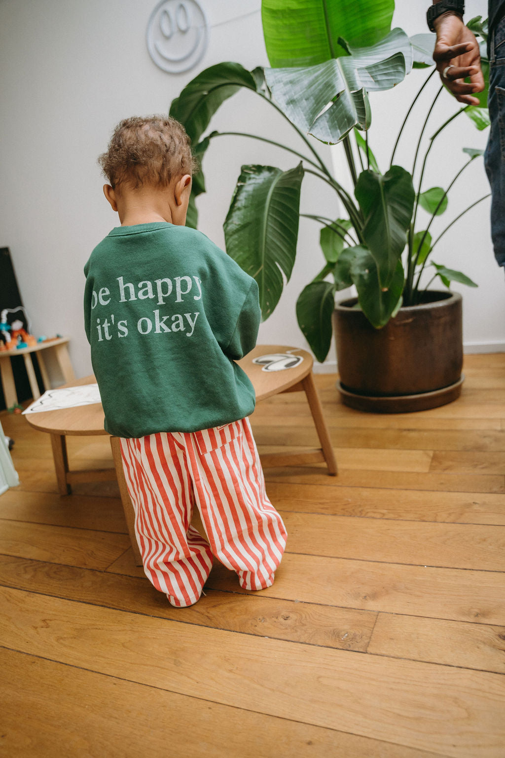 Sweater - be happy green