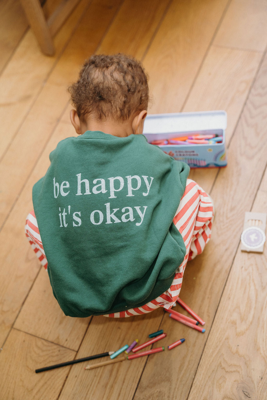 Sweater - be happy green