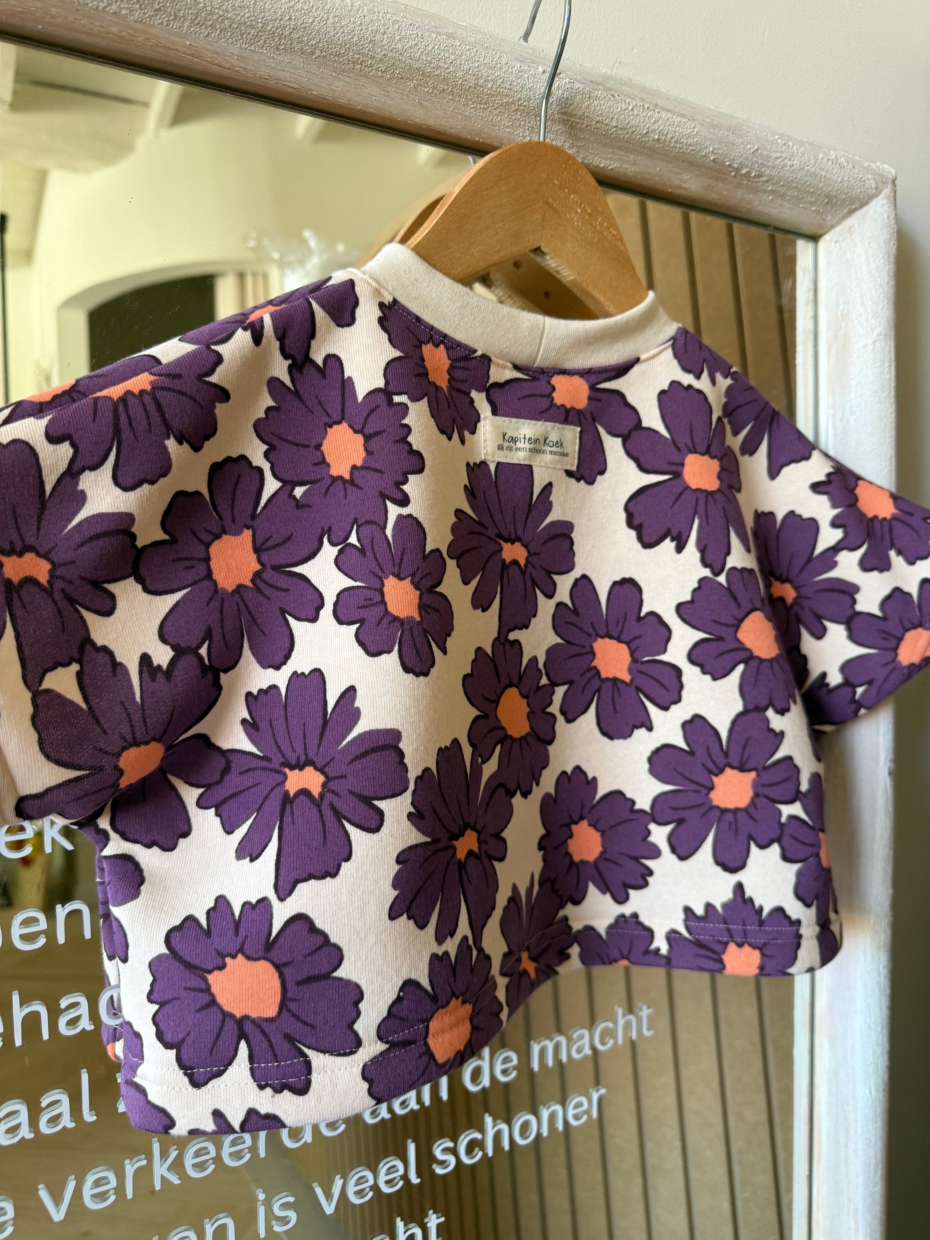 T-shirt sweater - flower power