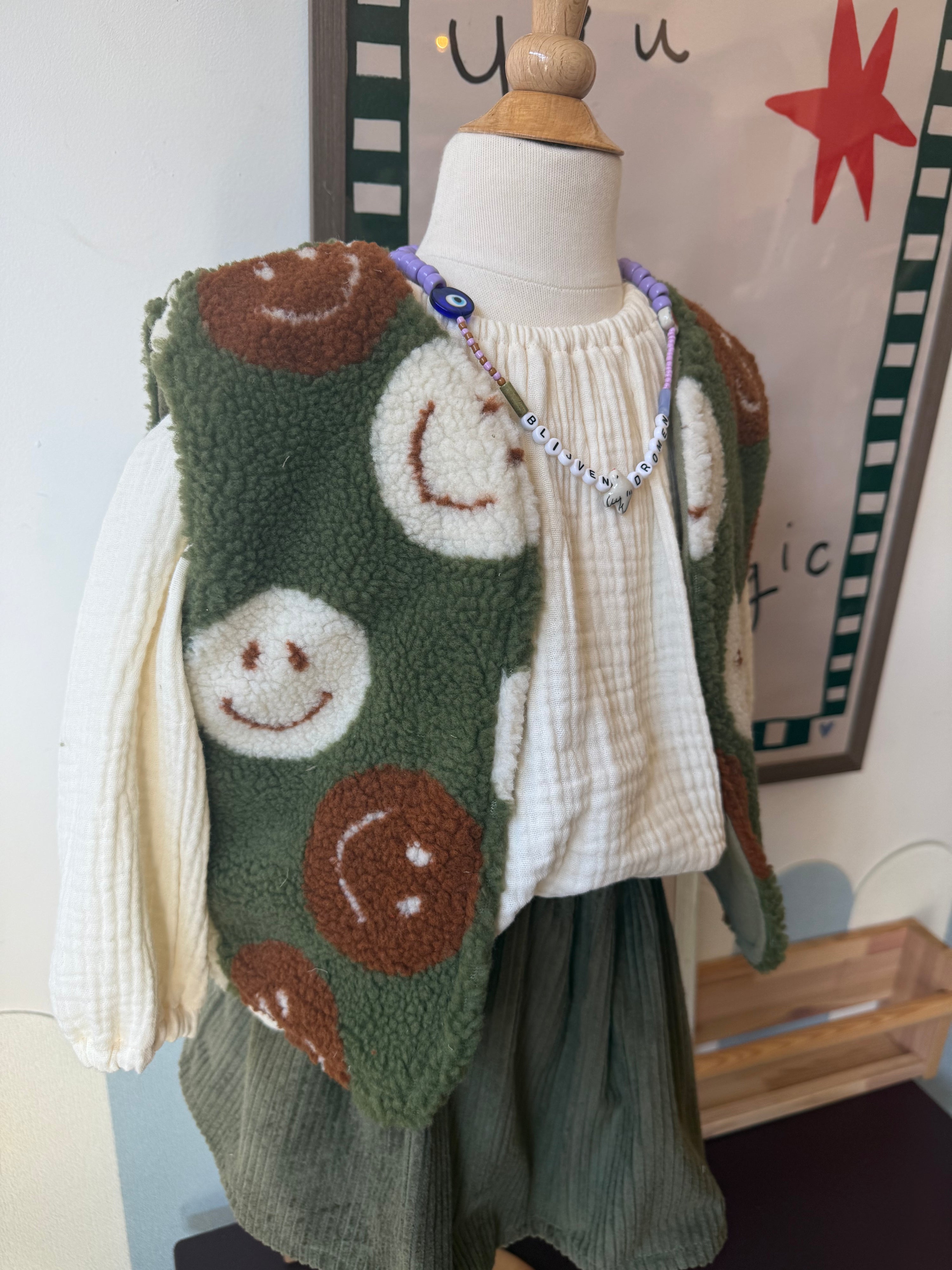 Gilet smiley - kaki padded