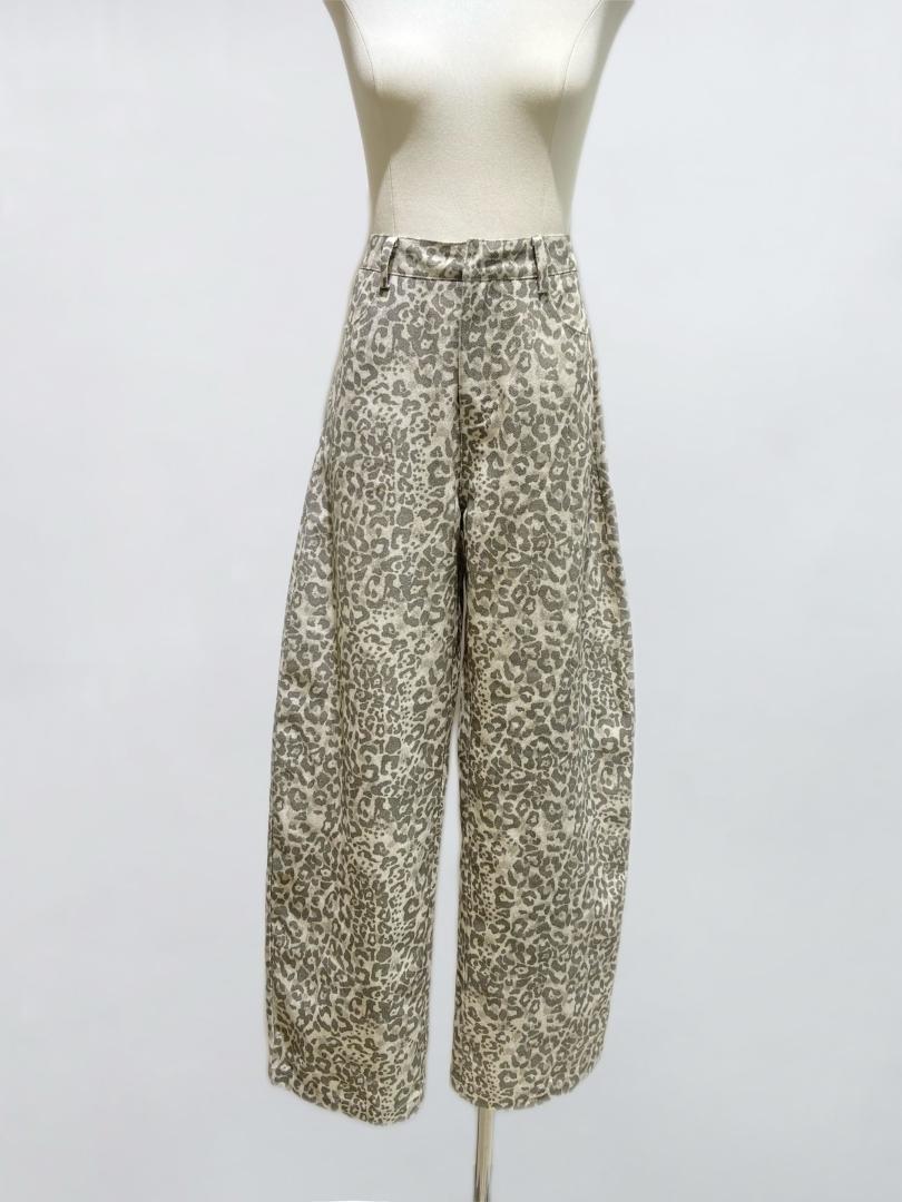 Barrel jeans - grey leo