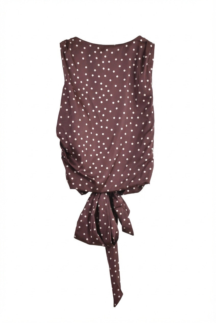 Top - dot brown