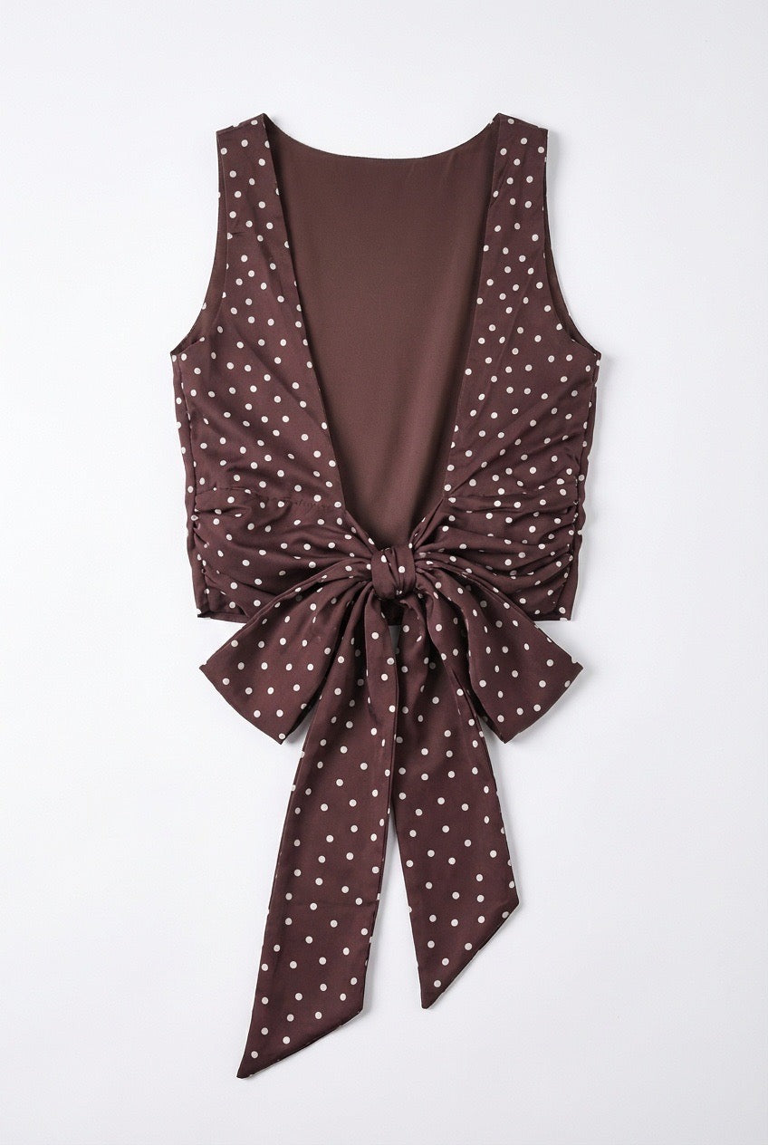 Top - dot brown