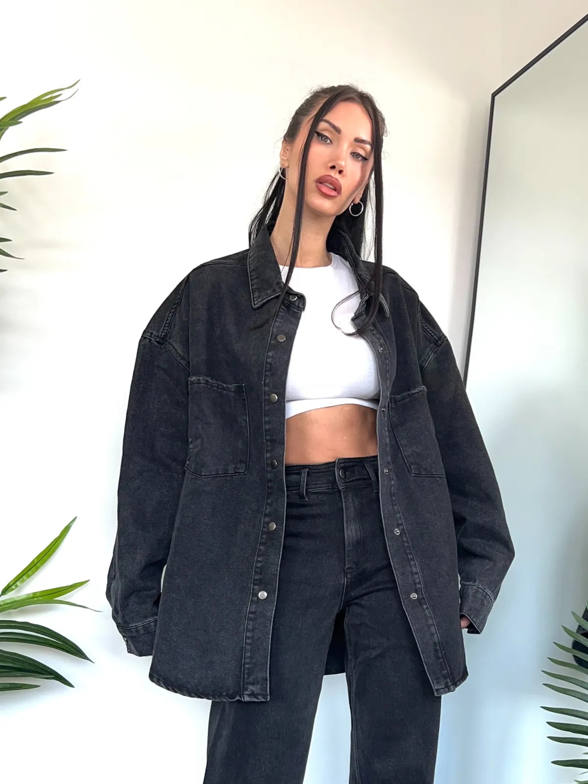Denim jacket - black