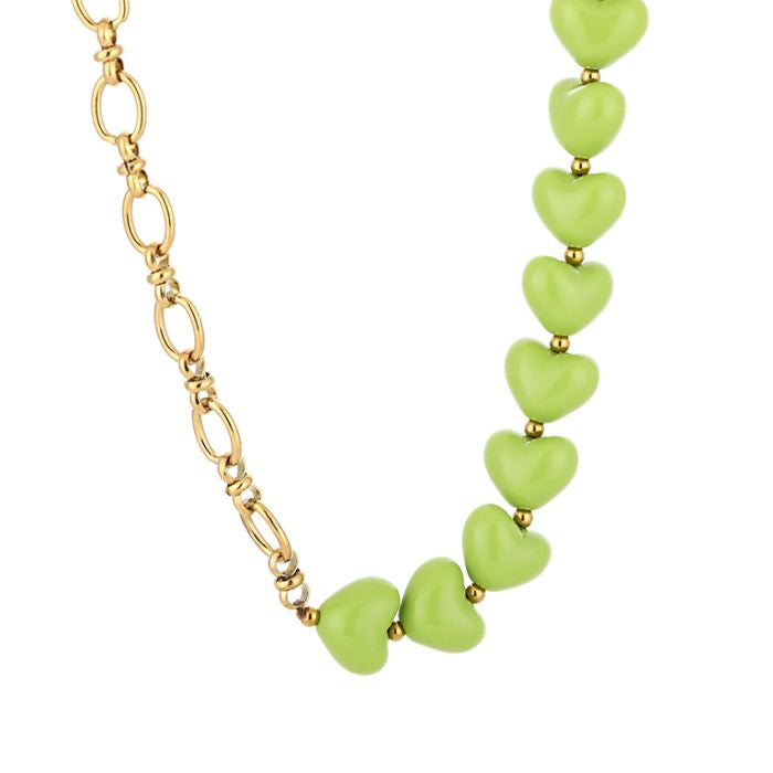 Ketting hearts funky
