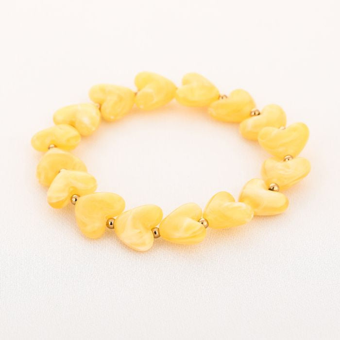 Armband heart yellow