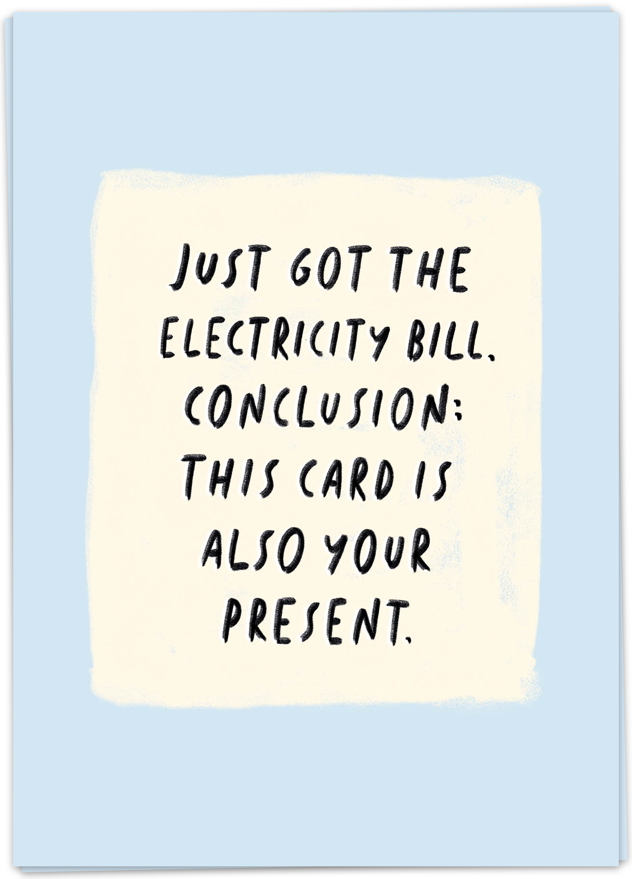 Wenskaart ' electricity bill'