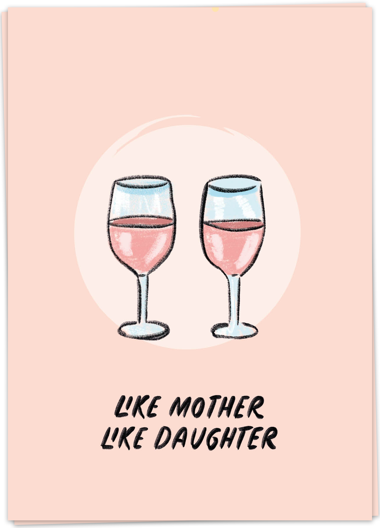 Wenskaart 'Like mother like daughter'