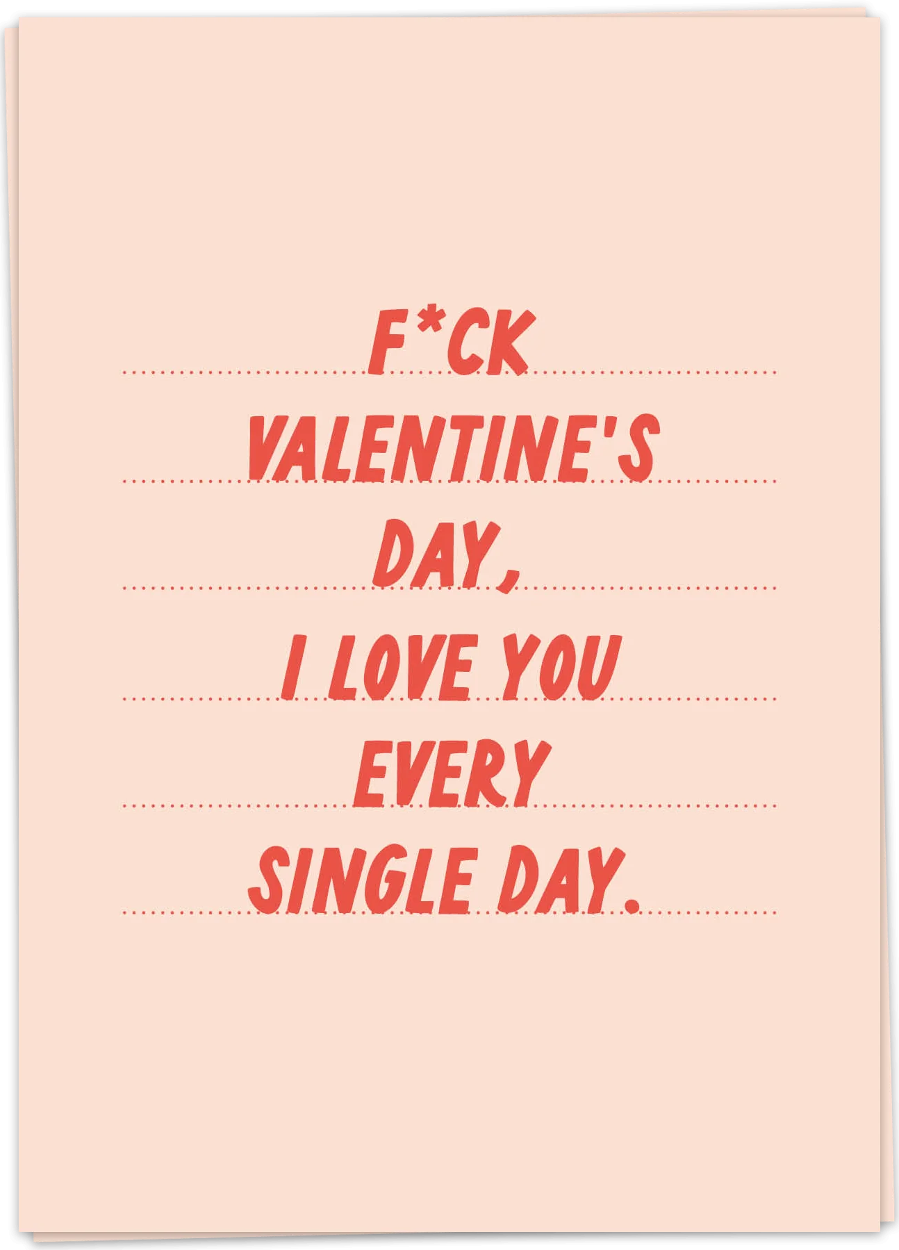 Wenskaart 'f*ck valentine'