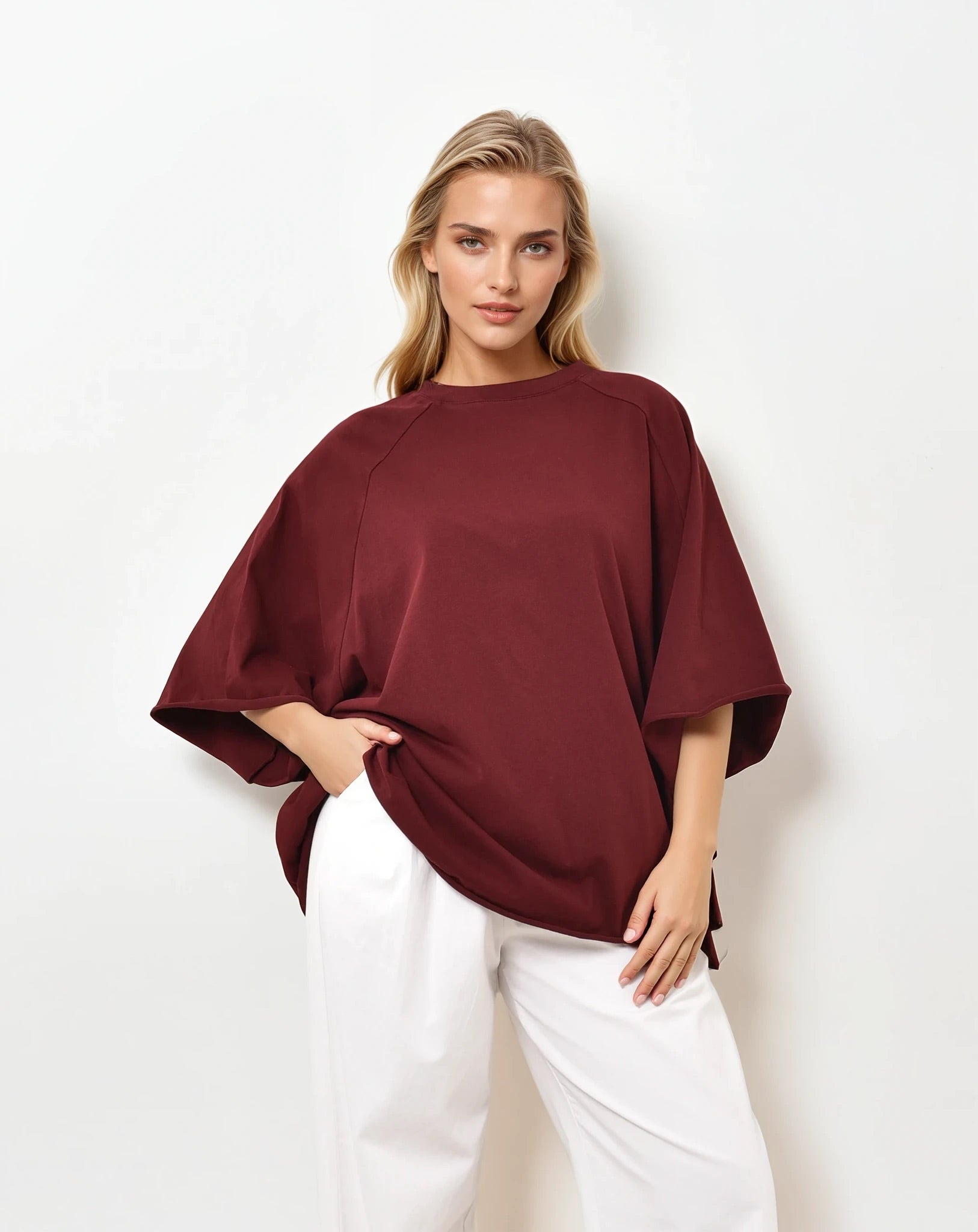 Oversized shirt  - bordeaux