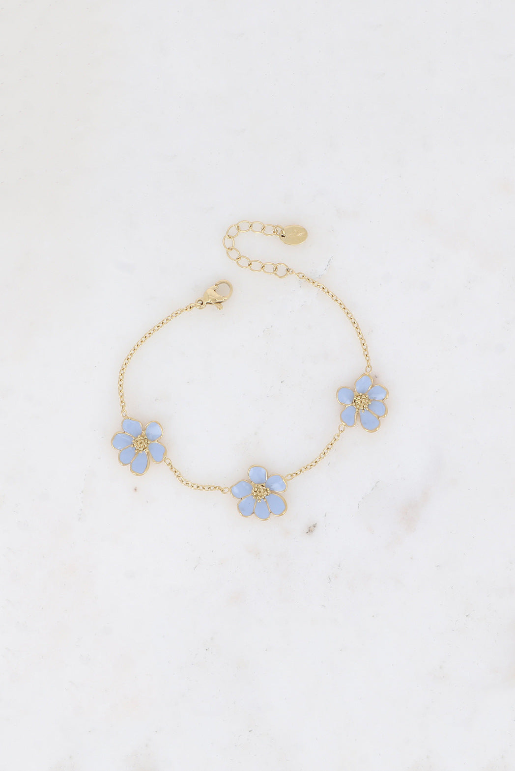 Armband flower - light blue