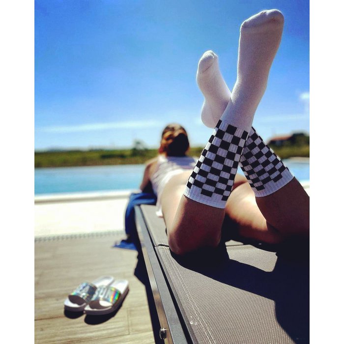 Socks checkers - zwart