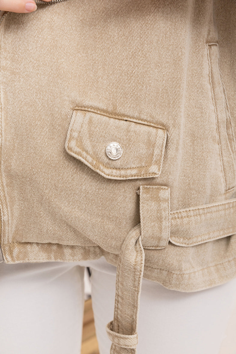 Jeans gilet - beige