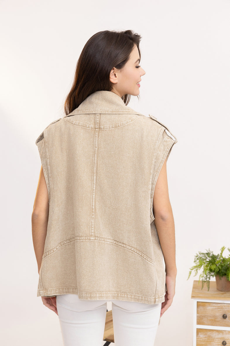 Jeans gilet - beige