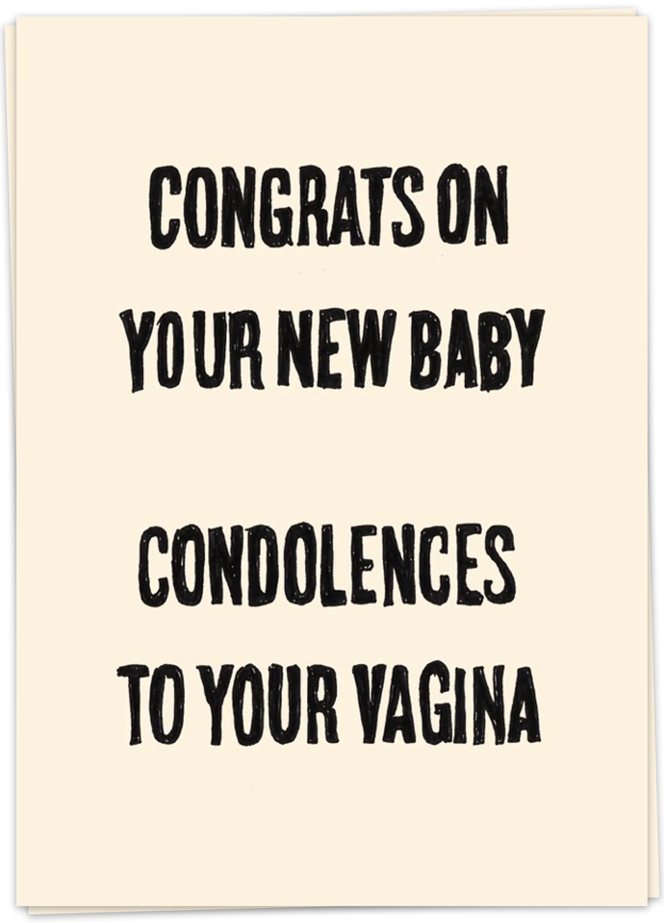Wenskaart ' condolences vagina'