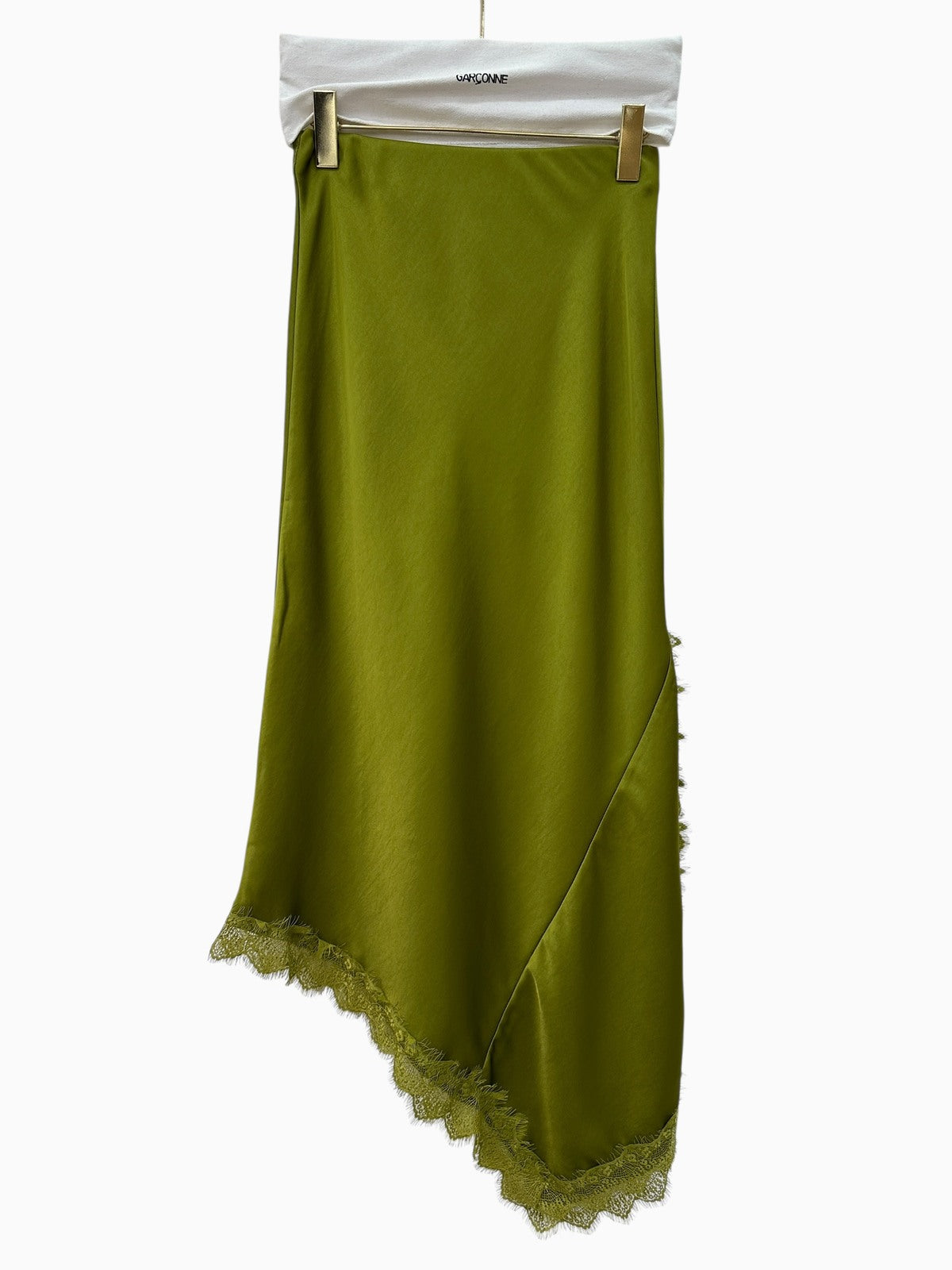 Rok green satin