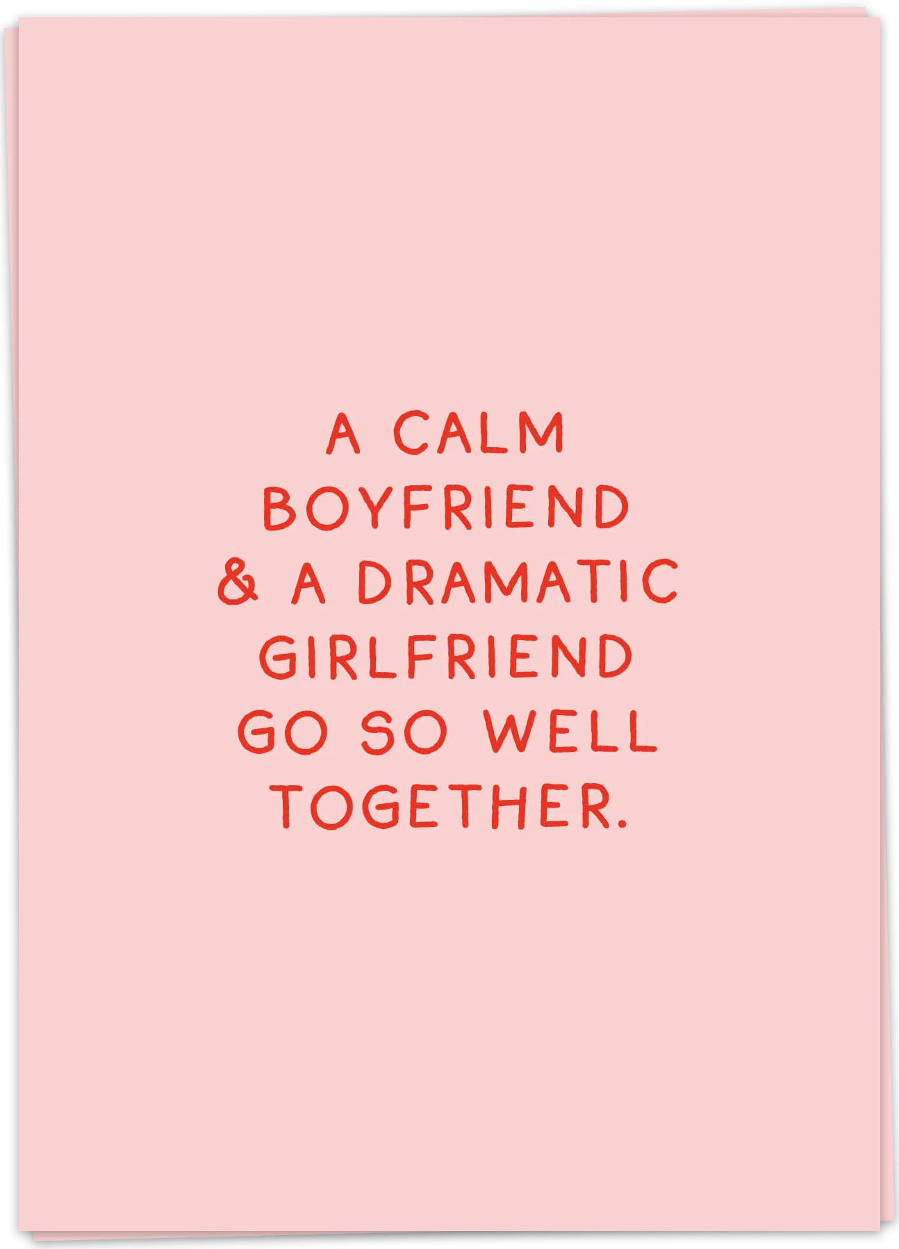 Wenskaart 'calm boyfriend'