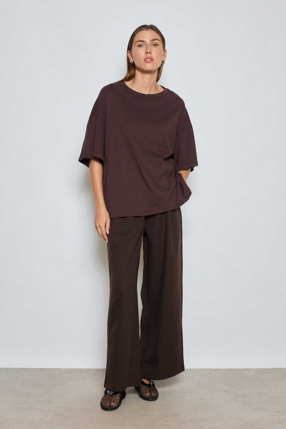 Oversized shirt  - chocolate