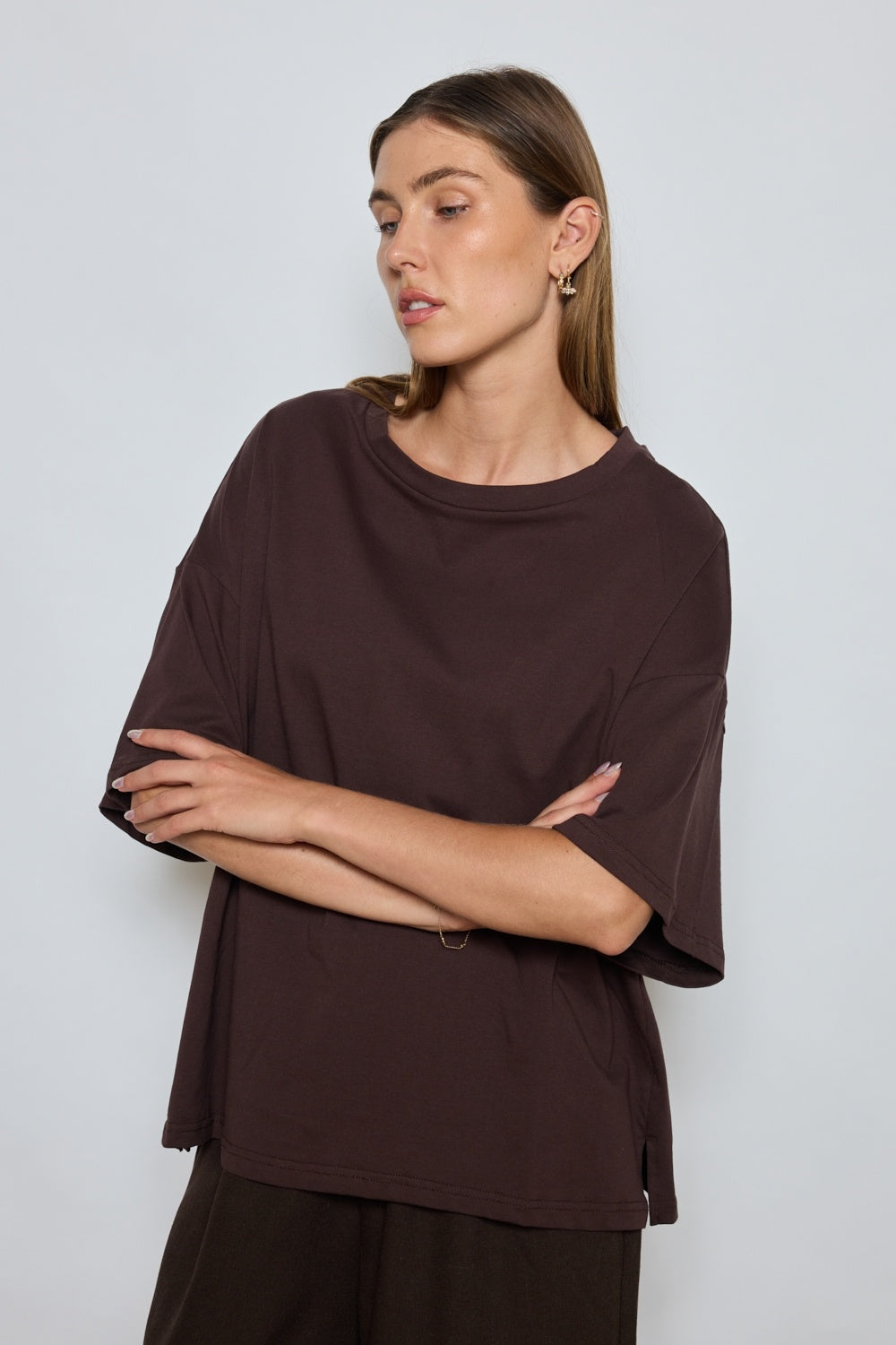 Oversized shirt  - chocolate