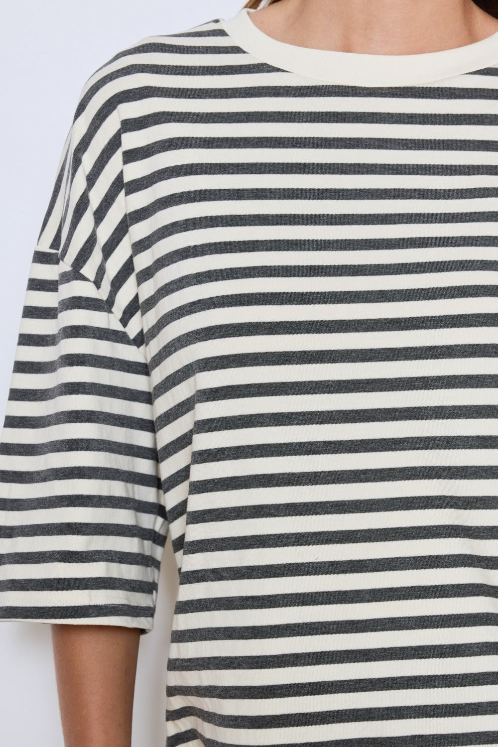 Shirt big striped - grey