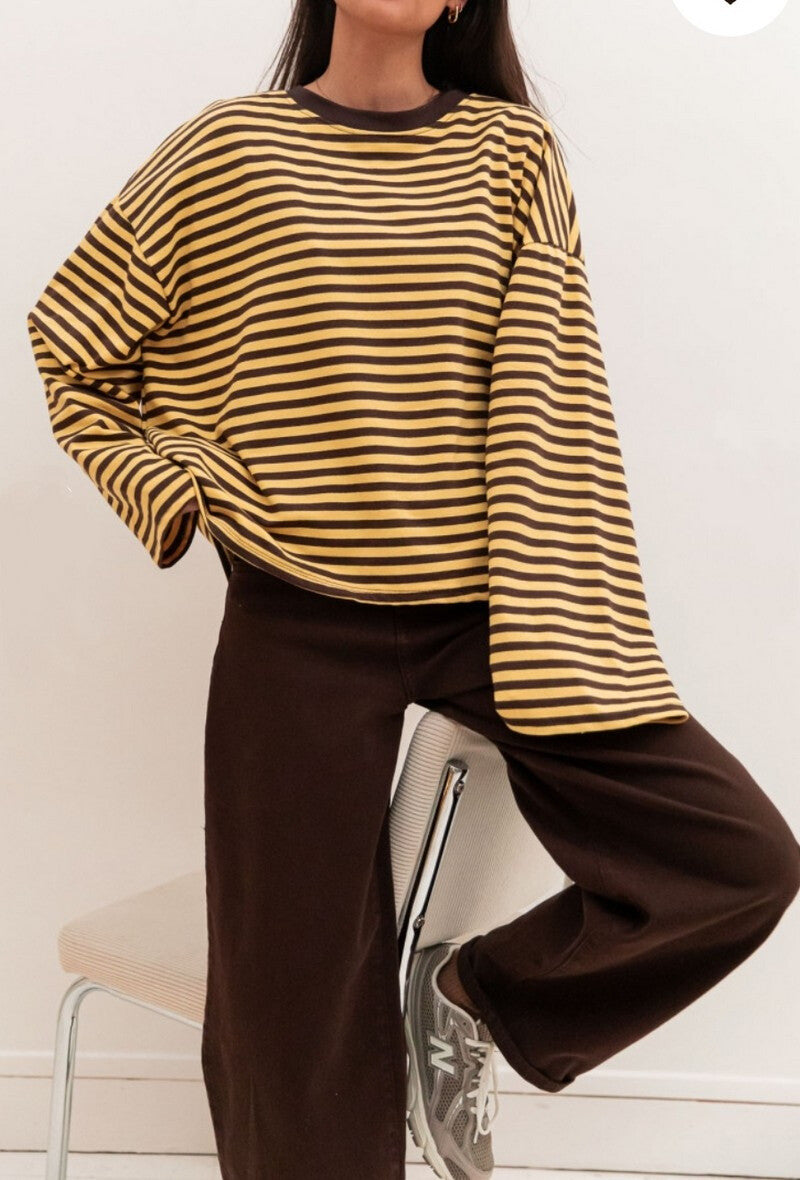 Striped bella - yellow brown