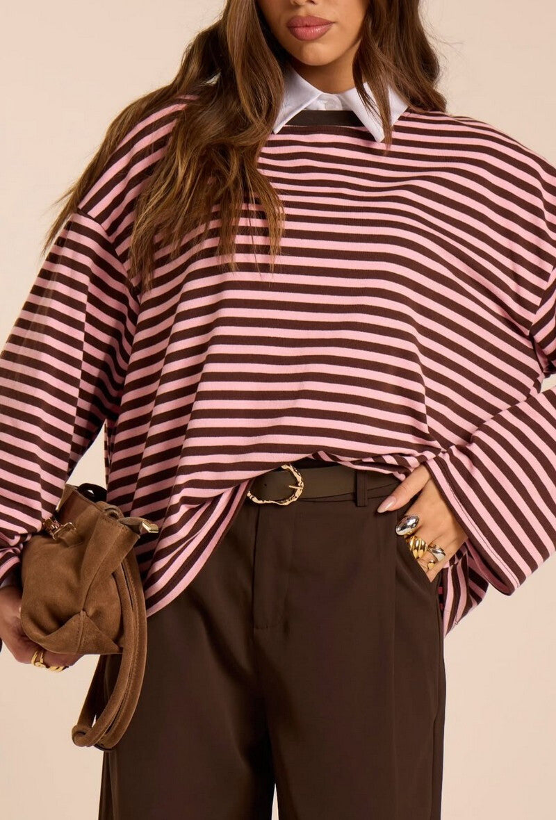 Striped bella - bordeaux