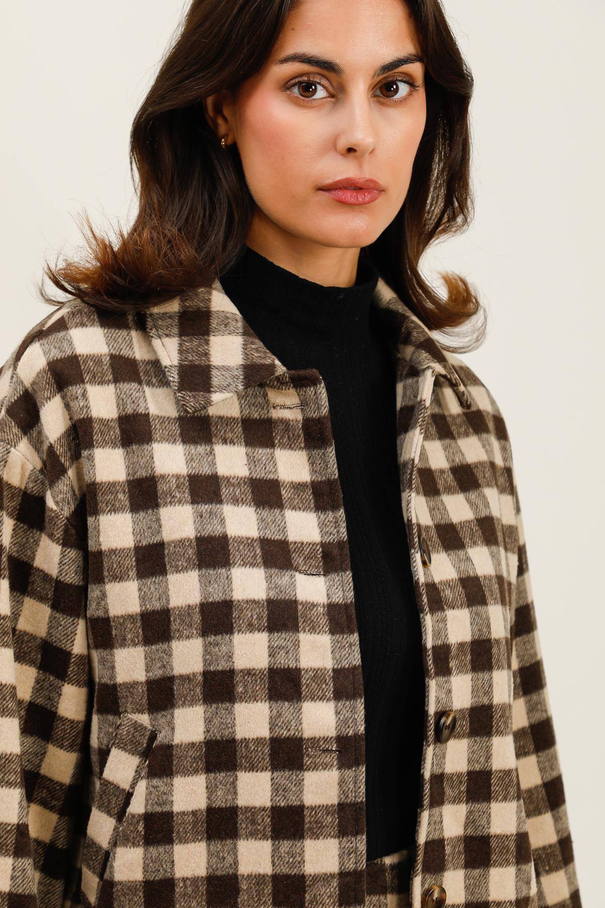 Jacket checkers - brown
