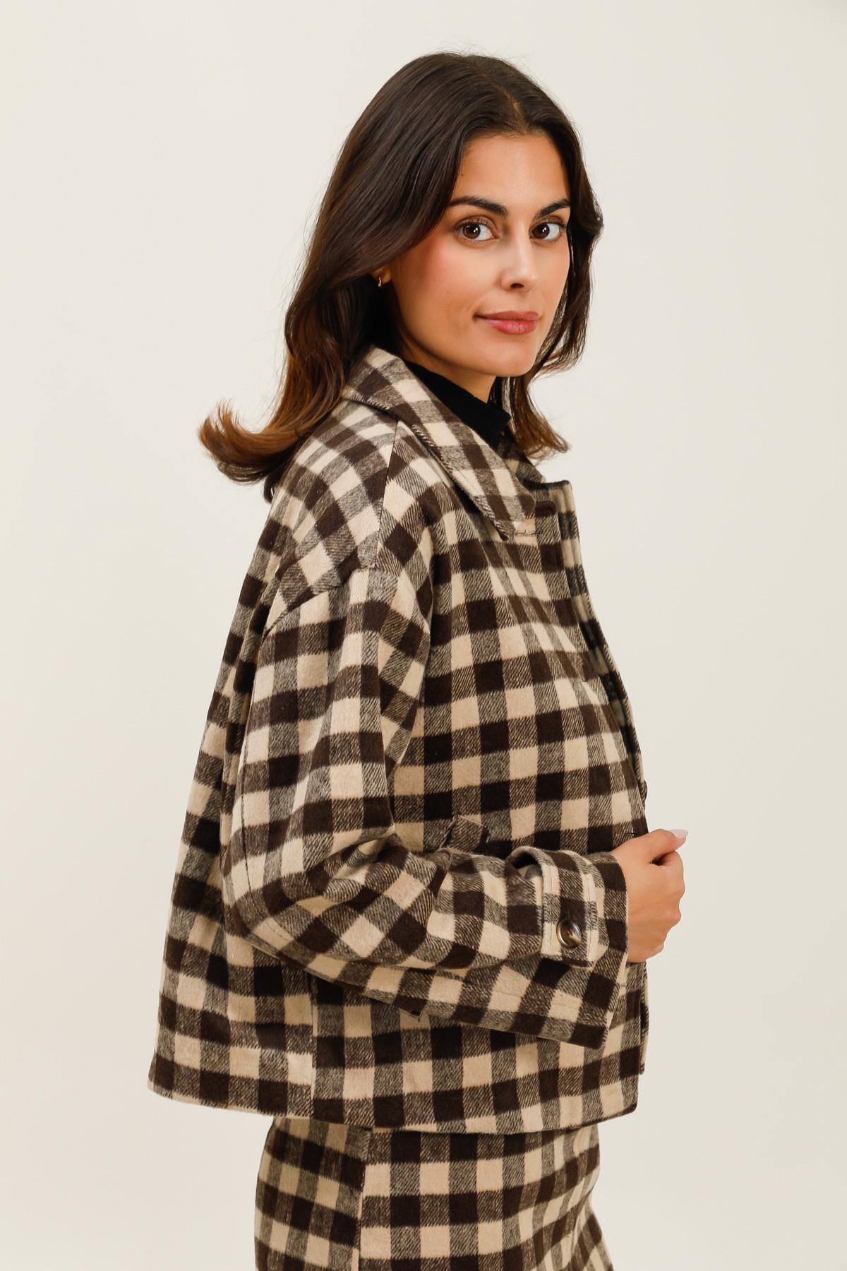 Jacket checkers - brown